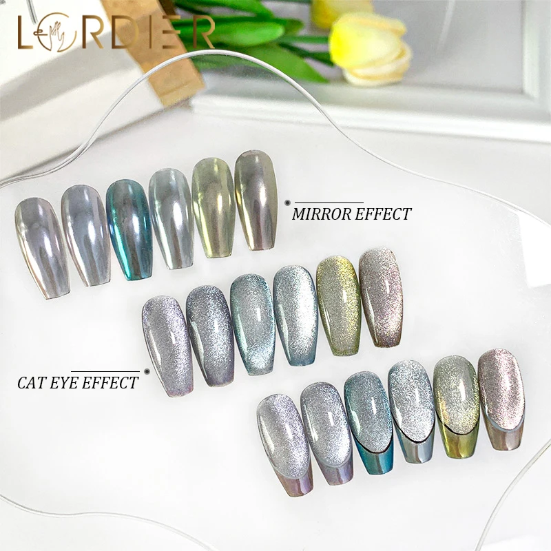 New Trends Mirror Chrome Powder Loose Powder Chameleon Nail Pigment Cat Eye Powder