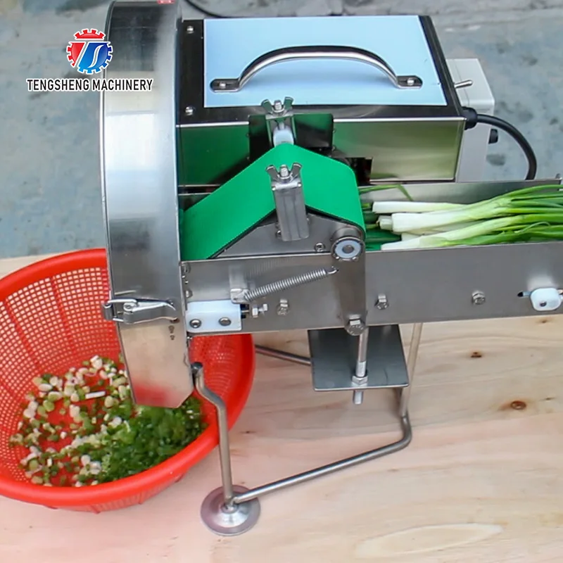 Table Vegetable Cutting Cutter Green Chilli Circles Scallion Cutting Machine with Conveyor Belt  (TS-Q30)