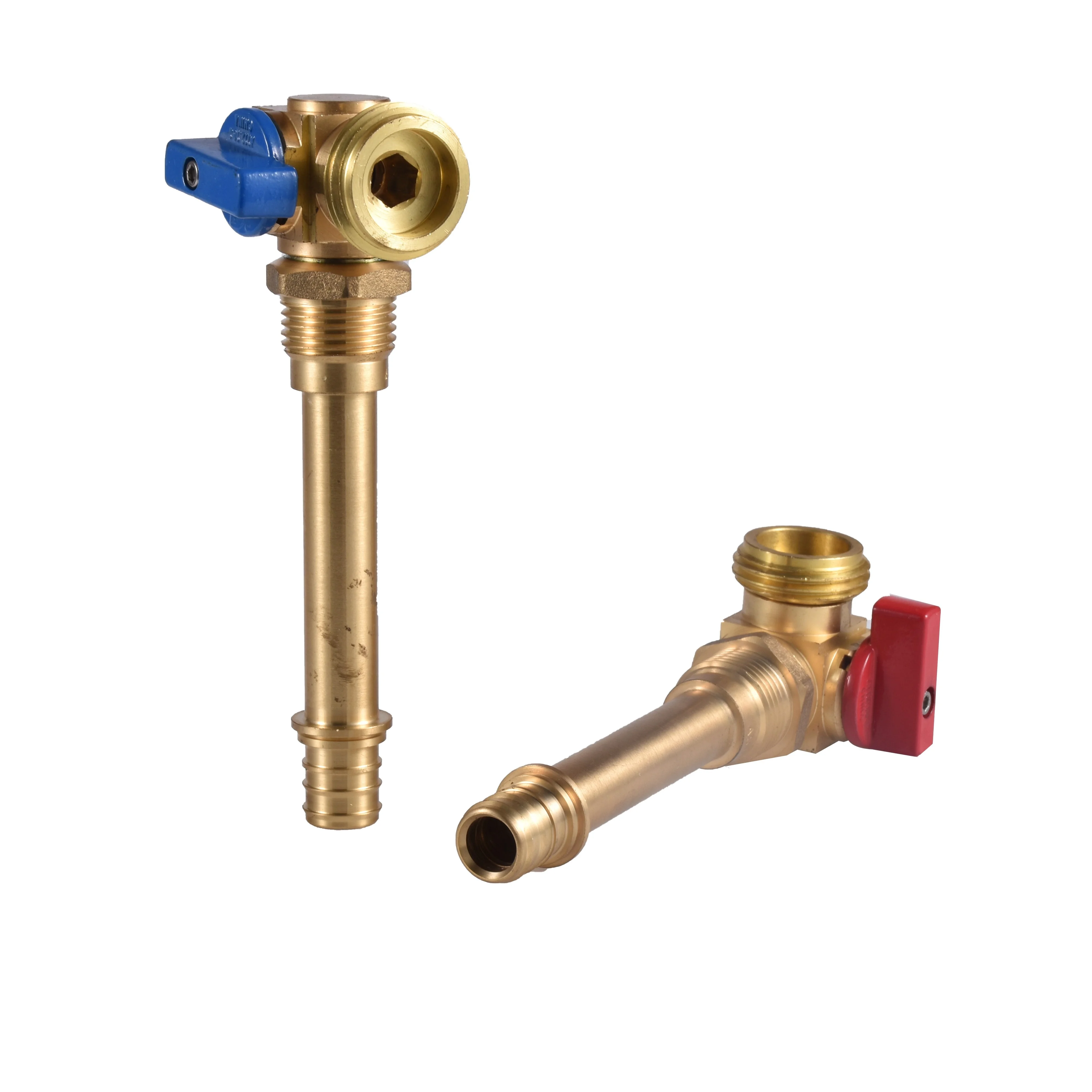 1/2 дюймов Rehau Pex inletx 3/4 дюймов MHT выход шаровой клапан с синим холодной и ярко-красные ручка для стиральная машина смеситель для ванной комнаты