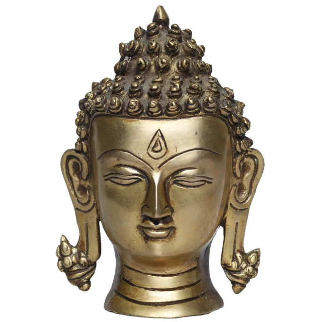 Buddha Head Statue  Brass Made| Green Tara  Brass Statue To Decorate A Room Or Office Environment
