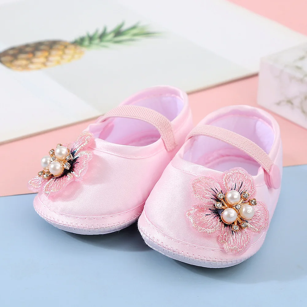 New style baby shoes headband set full month one year old with dress shoes crown hair accessories soft sole toddler shoes