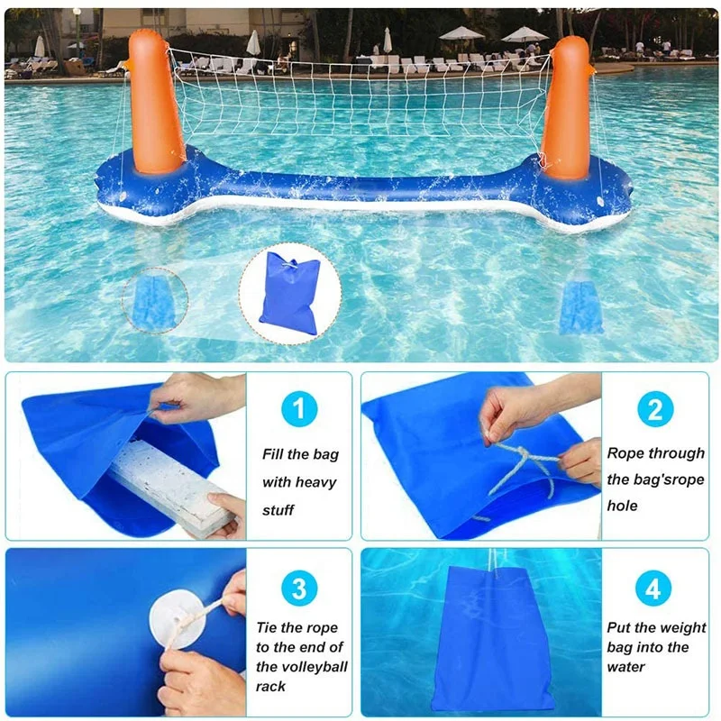 Inflatable Pool Games Pool Basketball Volleyball Games Inflatable Water Game Set for sale