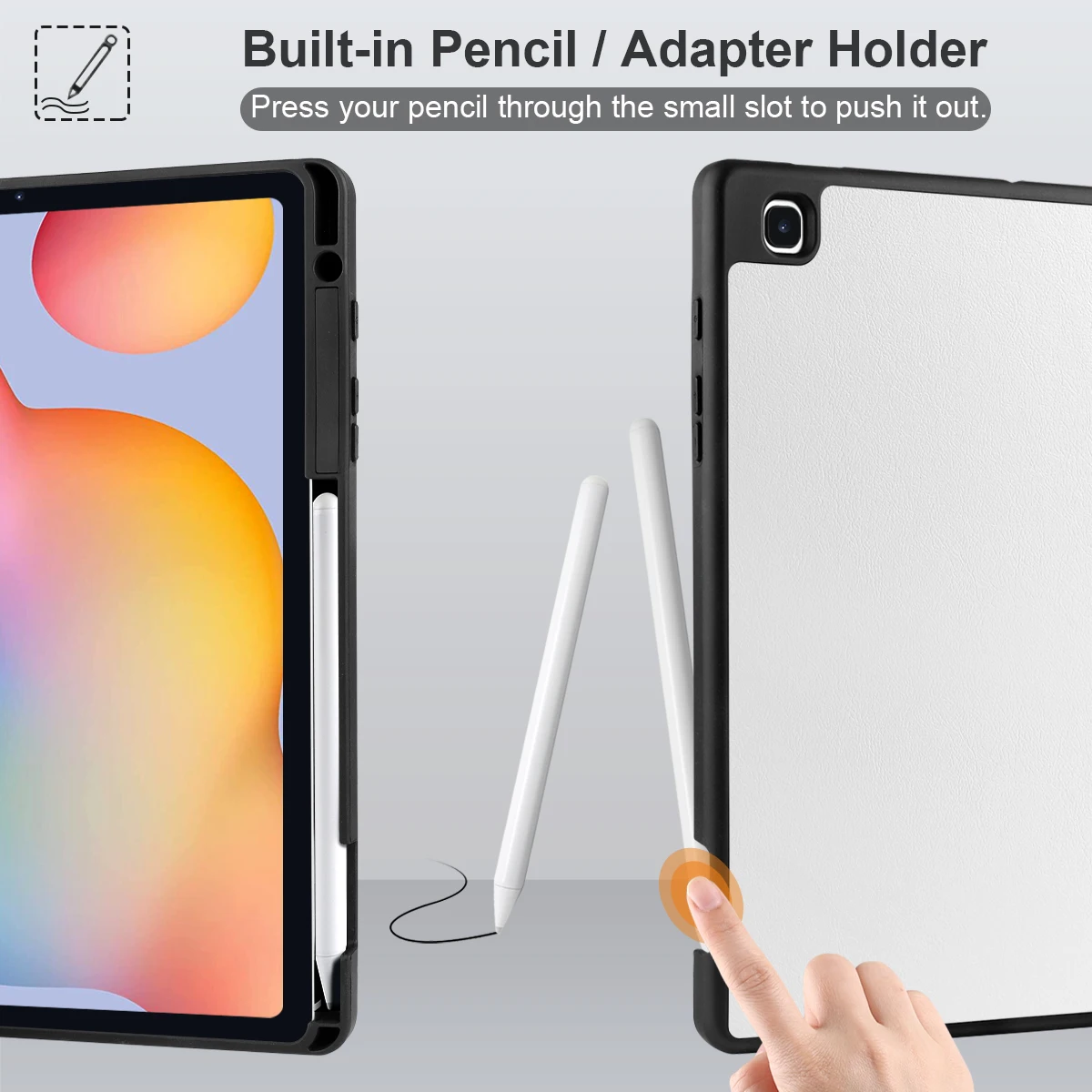 Leather Case for Samsung Galaxy Tab S6 Lite 10.4 2020 SM-P610 SM-P615 P613 P619 Funda Tablet Cover with Pen Holder