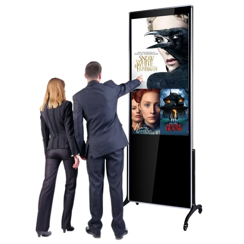 Напольная цифровая вывеска ЖК сенсорный экран Реклама киоск 4k Вертикальная рекламная машина