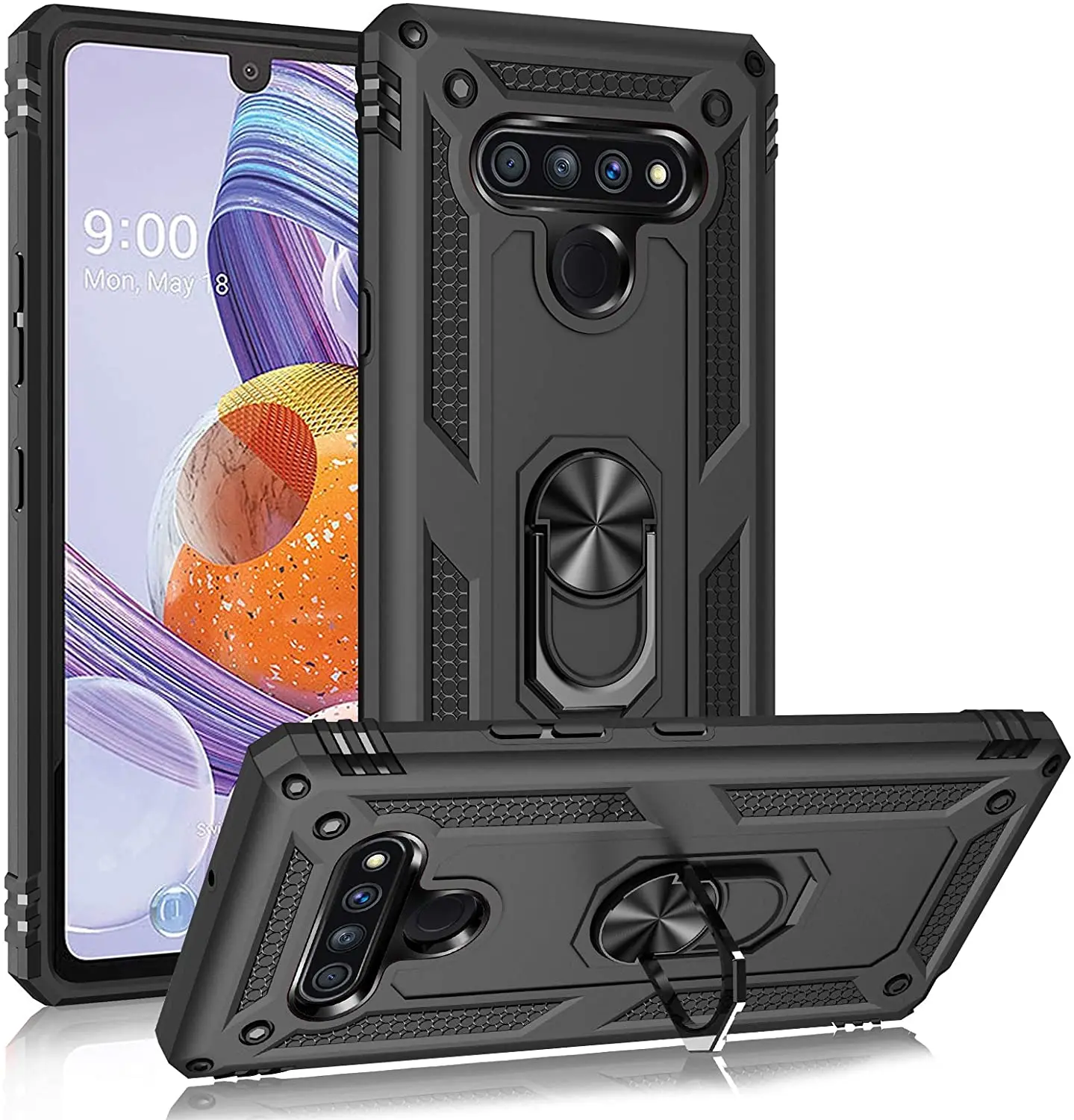 Amazon Hot Sale Magnetic Car Holder Ring Phone Cases Shockproof Cover Compatible with  LG Stylo 6 Smartphone