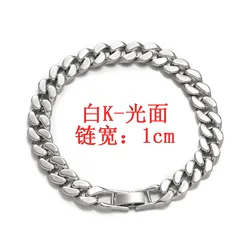 Misty Rain Hip Hop Cuban Diamond-Inlaid Thick Chain Bracelet Street Hipster Personality Daikin Chain Wholesale 2022