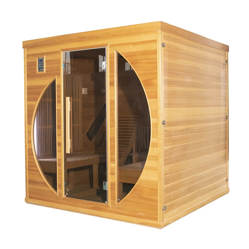 2 Person Luxury Recliner Indoor Far Infrared Wood Sauna Room