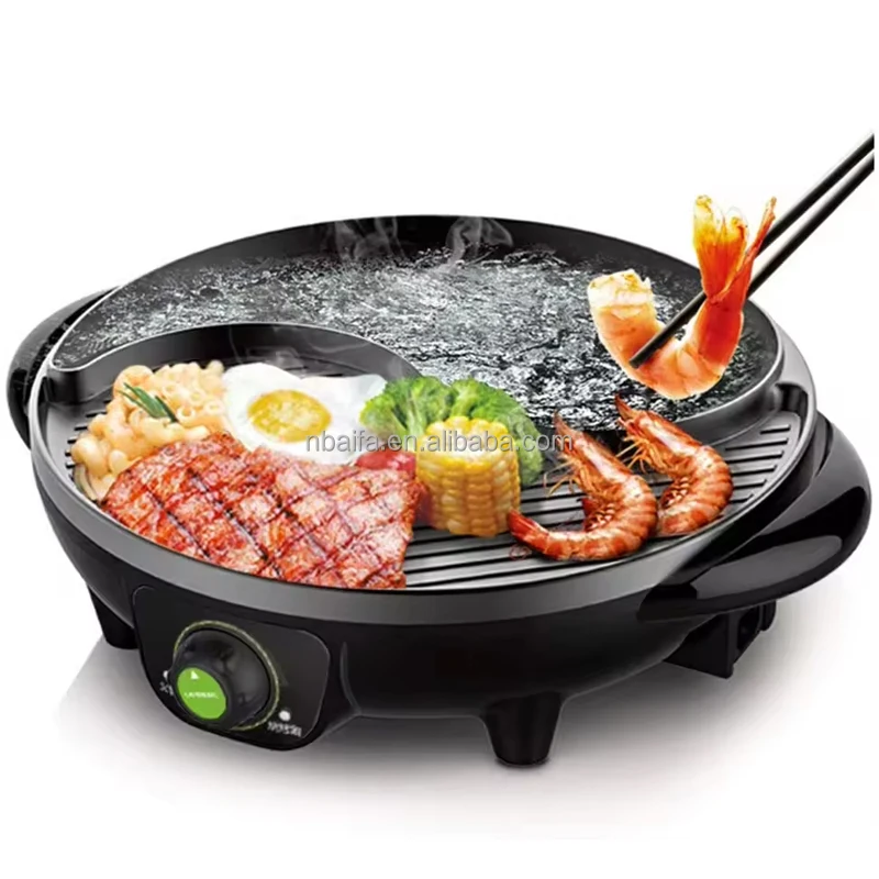 Aifa Hot Pot And Grill Barbecue Multifunction Non Stick Coating Electric Hot Pot And Bbq Grill Portable Electric Hot Pot Grill