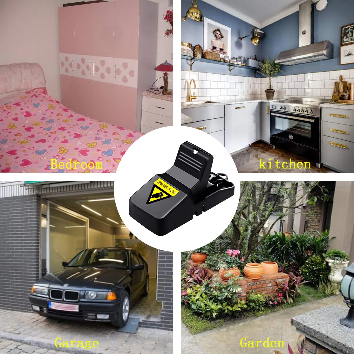 Black Disposable Pest control Snap Trap Rat Traps Plastic Black Mouse Trap for Home