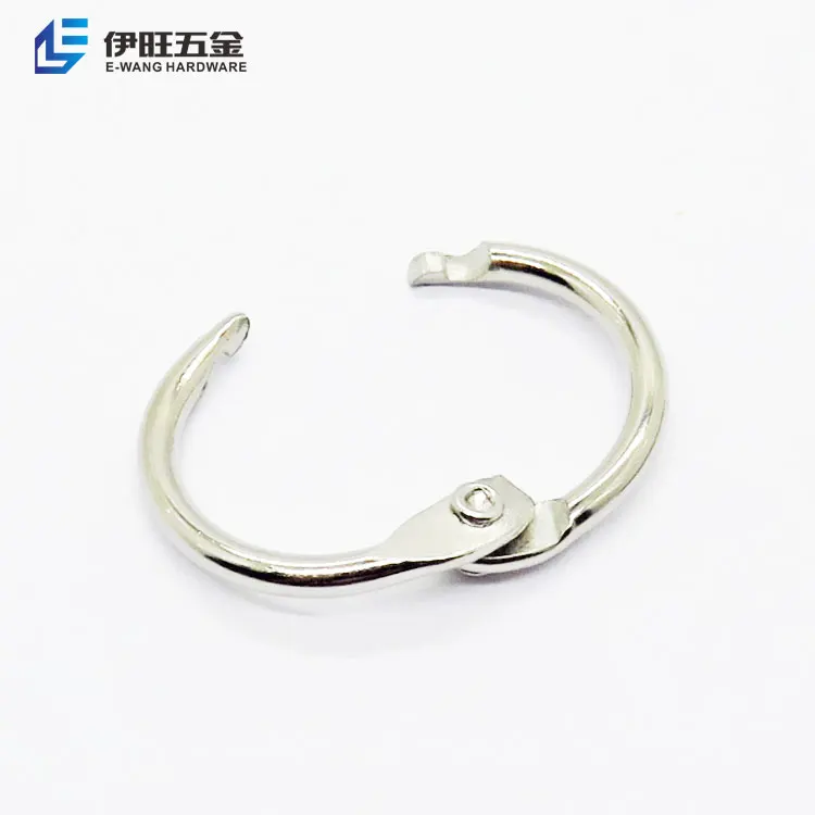 Yiwang 0,6 дюймовое металлическое серебро с отрывными листами книги связующее кольцо никелированный откидной уплотнительное кольцо
