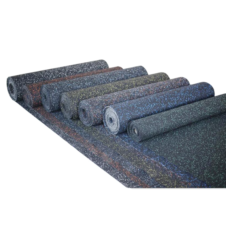 Factory direct EPDM rubber flooring  roll mat for treadmill  and gym fitness roll rubber
