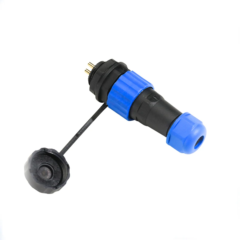 Ip67 Waterproof Connectors 2 Pin Electrical Extension Wire Plug Socket Panel Mount Industrial Connector