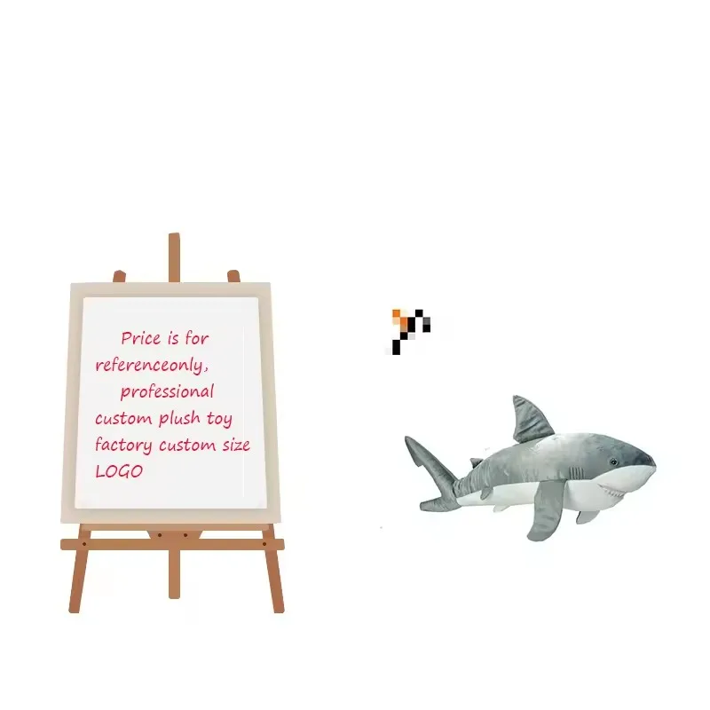 CPC hot promotional gifts customized plush toy shark plush doll bed pillow Ocean white shark plush toy