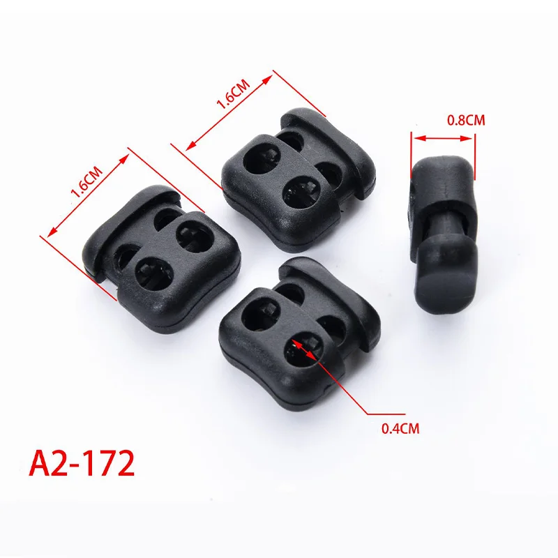 High Quality Customized Logo Elastic Rope End Clamps Rope End Clasp Adjustable Brace Rope Lock Toggle Cord Lock Stopper