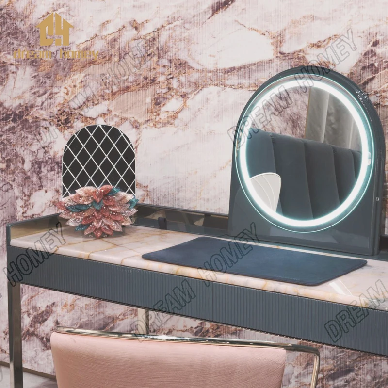 Light luxury dressing table Modern simple makeup desk in bedroom High-end small unit makeup table