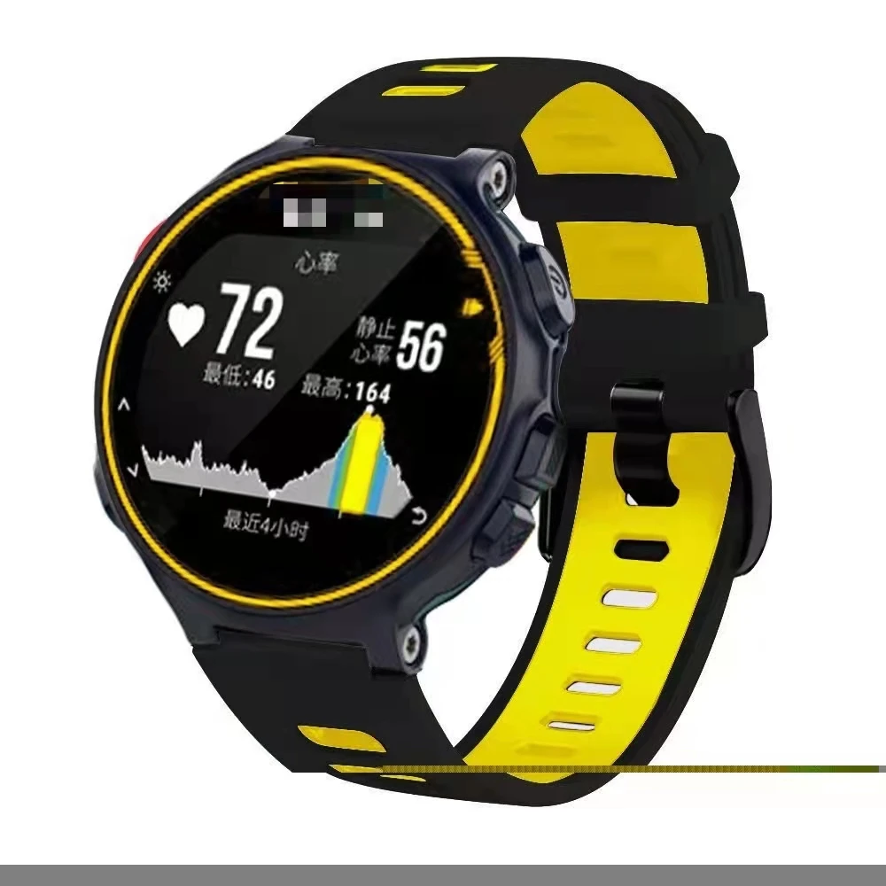 Sports Double Colour Silicone Smart Watchband For Garmin  Forerunner 735 235 620 630 Watch Band Silicone Strap
