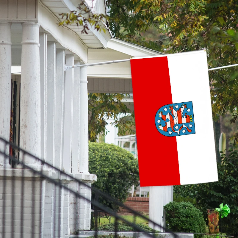 Wholesale custom country banners polyester materials Thuringia flag 90*150 cm Thuringia flags three tier flag