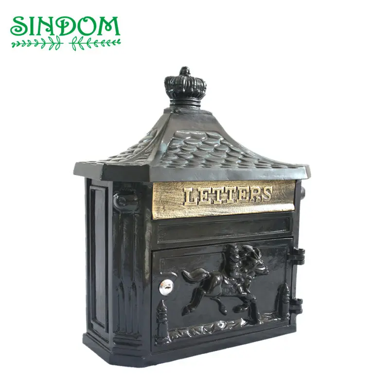 Royal European design aluminum lockable wall mount letter mailbox for outdoor