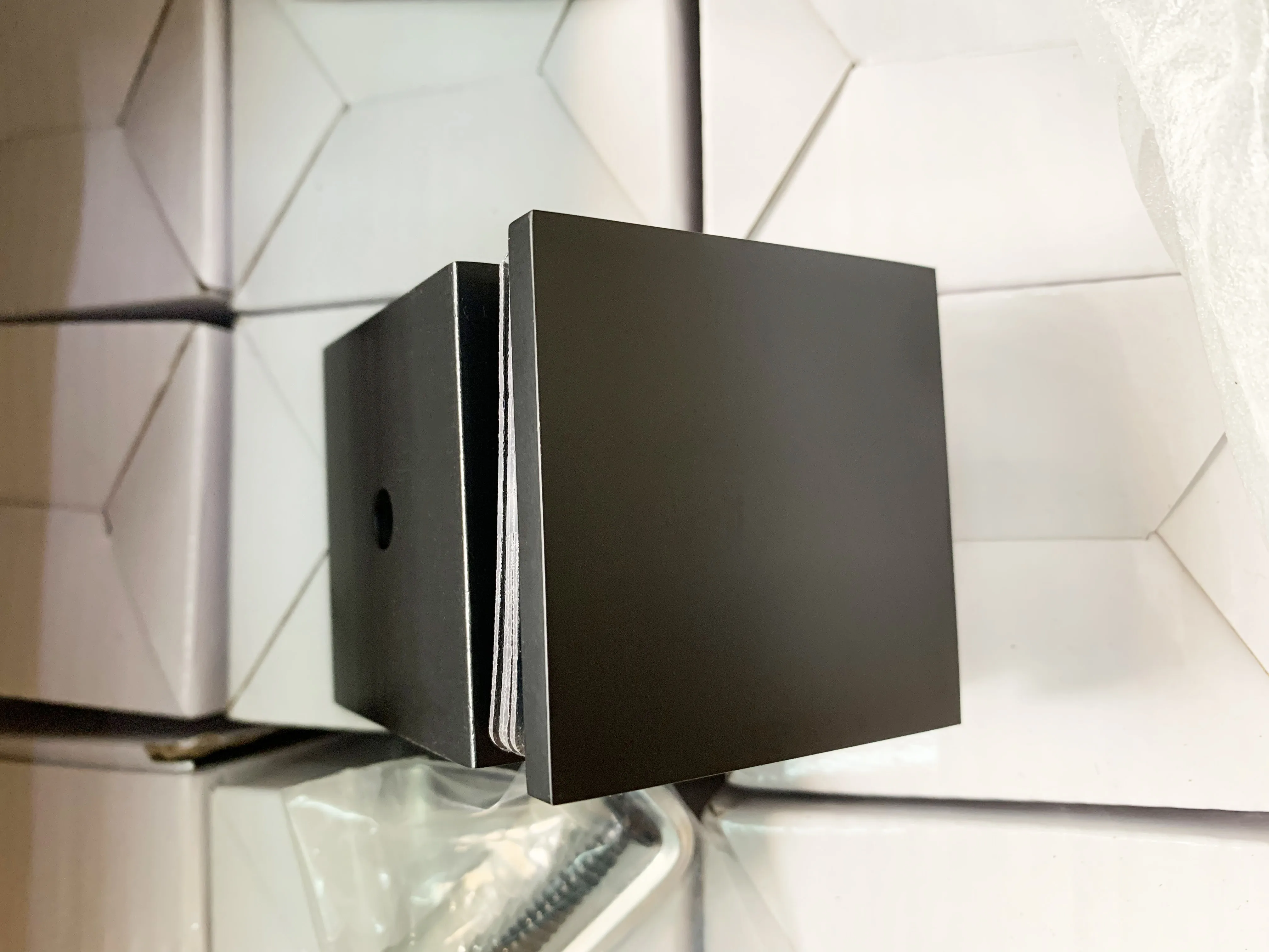 Condibe Bathroom Wall Mounting Black Glass Fix Clip