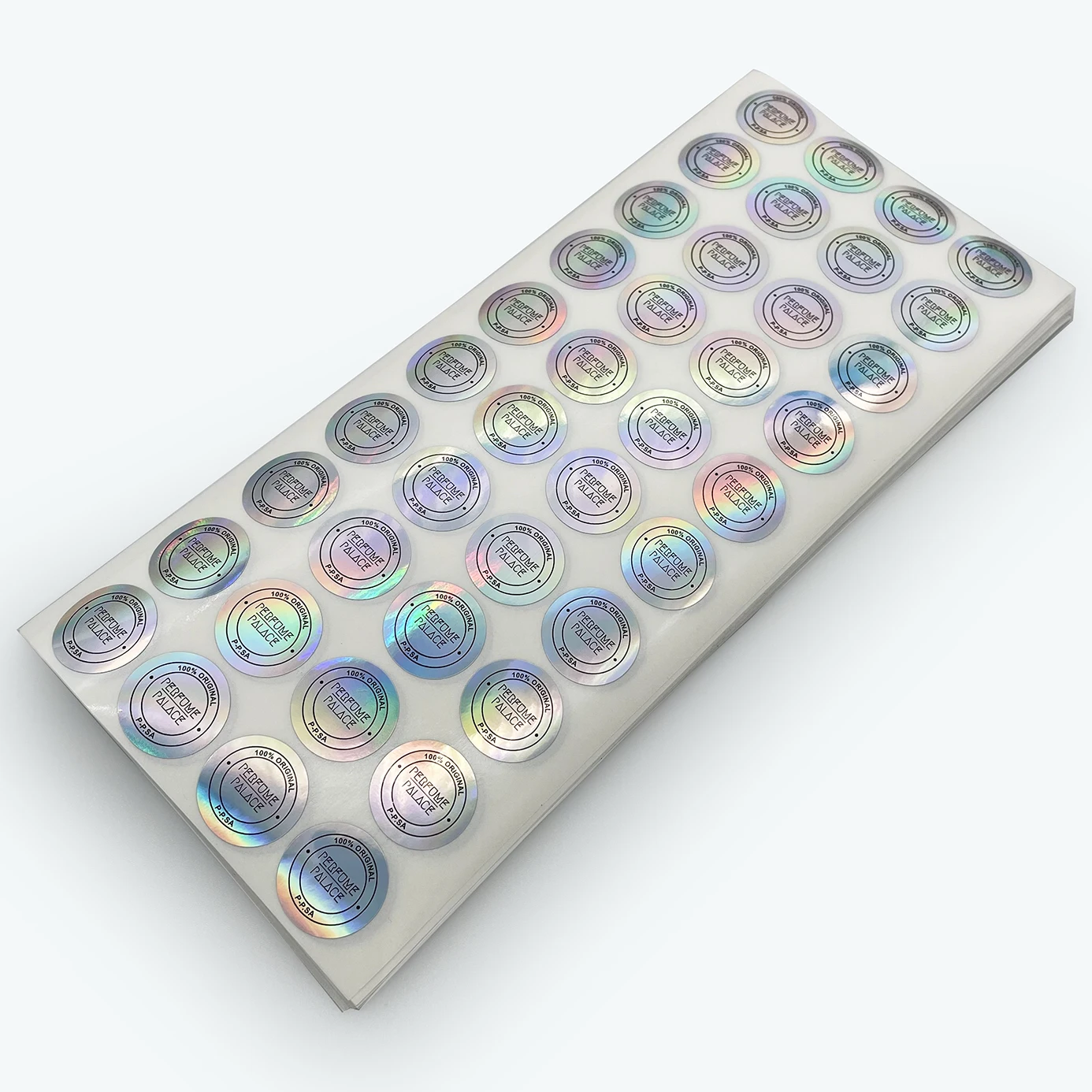 Single Color Small Size Round Plain Laser Sticker Sheets Black Holographic PP Circle Sticker Labels