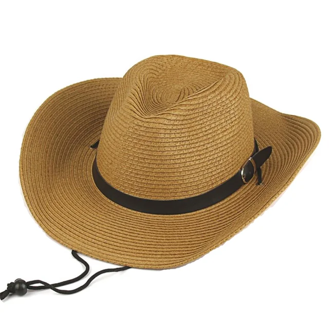 Factory Directly Lemmy Cheap Summer Wide Brim Men Straw Hats Cowboy Hat For Men