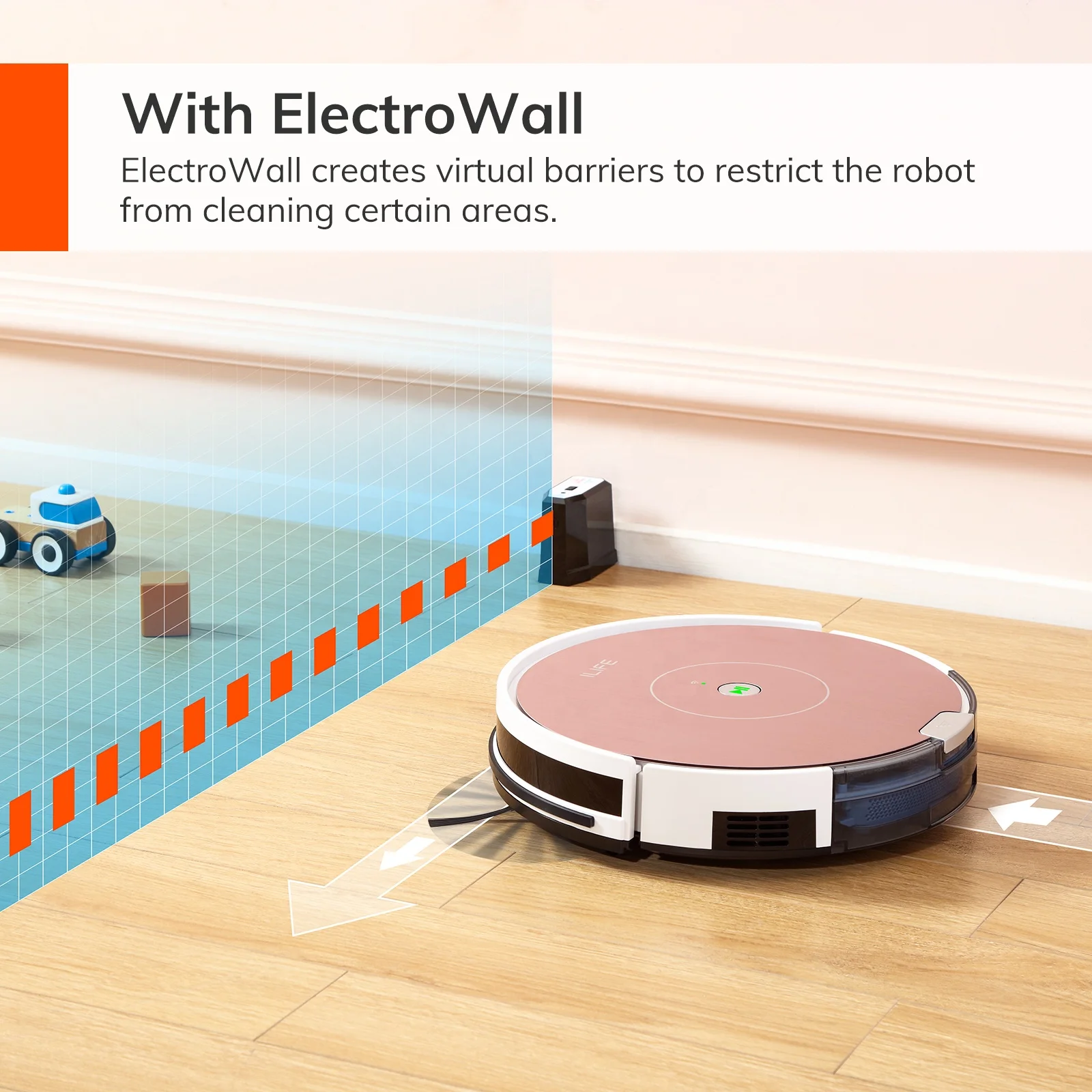 ILIFE A80 Plus Vacuum and Mop APP Control Brushless Motor Carpet and Floors 1000pa Robotic Vacuum Cleaner Mop