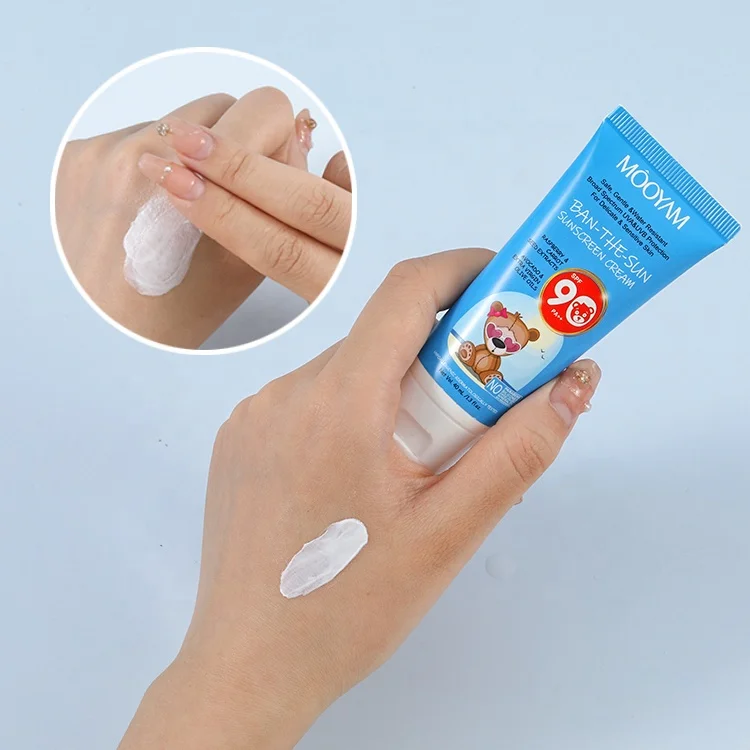 Private Label Anti-UV Waterproof Sun Block Cream Lotion Whitening Sweatproof Sunblock SPF 50 70 90 Sunscreen for Face Body