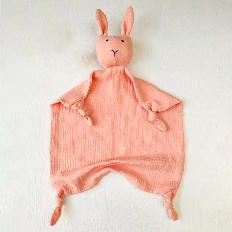 Toddler Cotton Soothing Towel Cartoon Doll Rabbit Double Gauze Sleep Towel Baby Saliva Towel