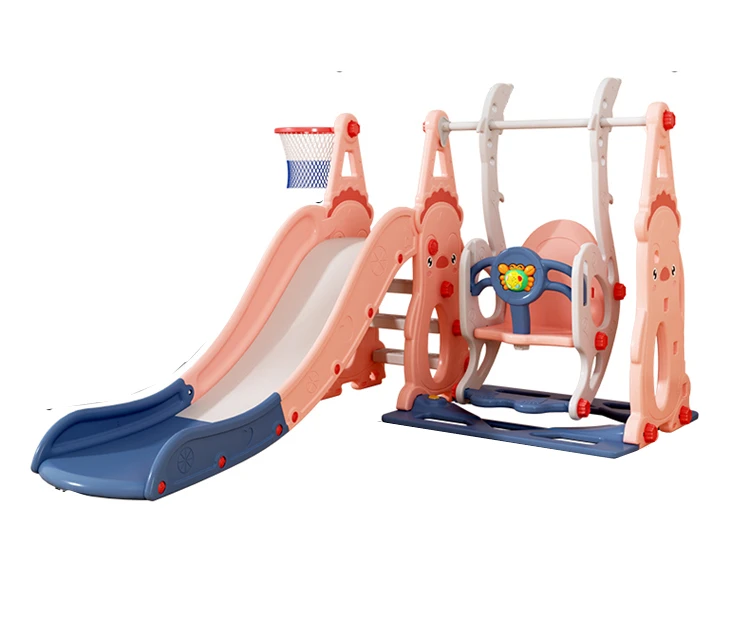 Lovely cartoon new type  sell well children plastic playground with swings for Children indoor commercial amusement park