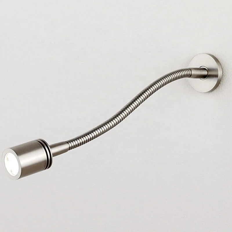 Flexible Arm Adjustable Beam Angle Metal Body LED Wall Surface Mount Reading Lamp