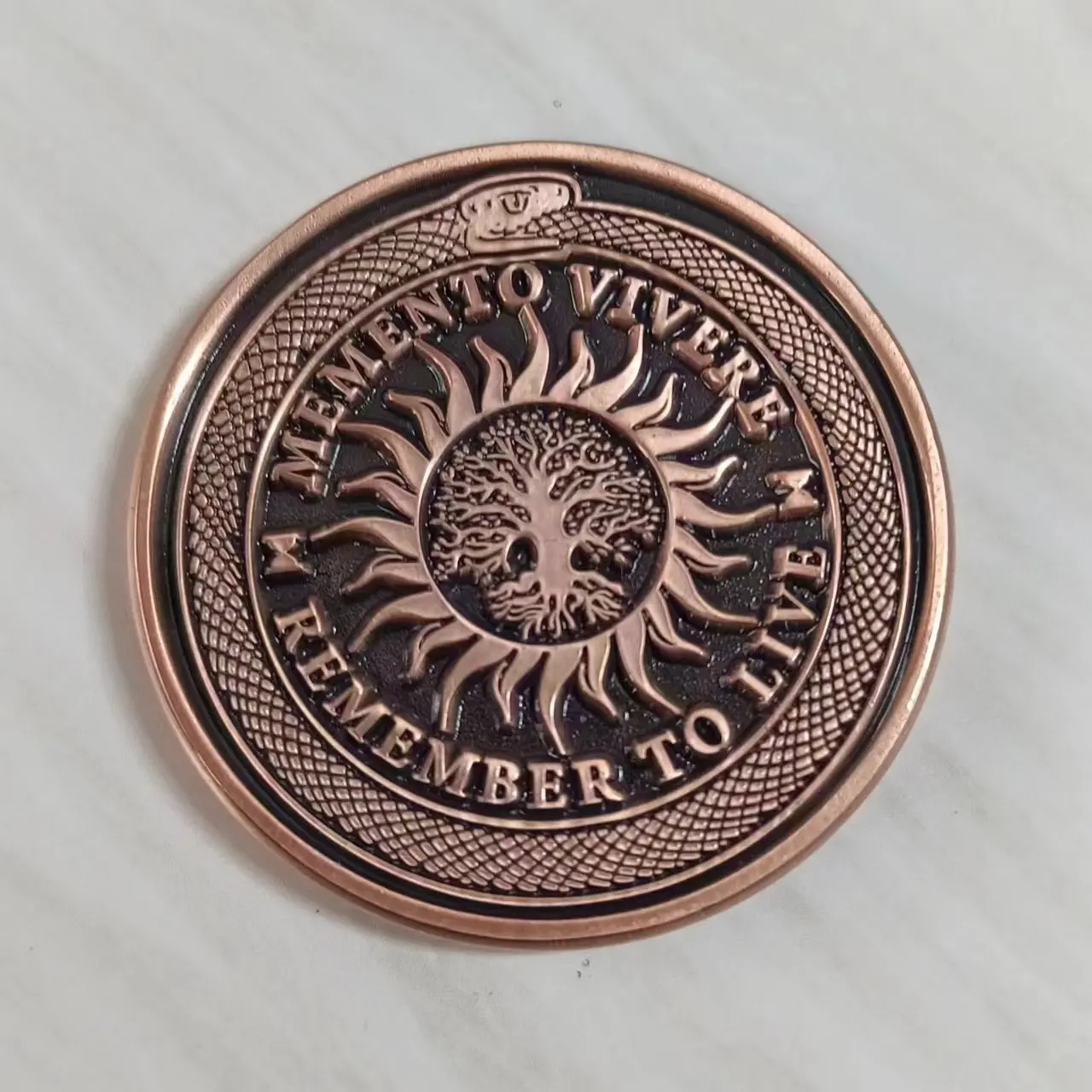 Memento Mori and Amor Fati Stoic Challenge заводская цена античные латунные металлические монеты с пескоструйным покрытием