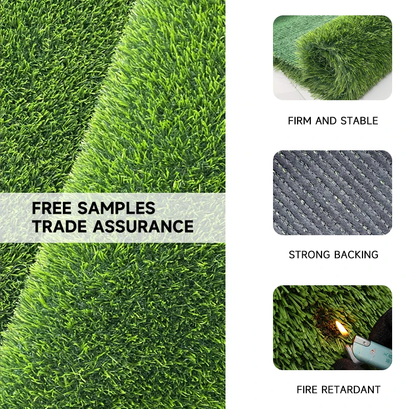 55mm Height Synthetic Garden Turf PE Plastic Artificial Grass for Home Landscaping and Sports like Football and Badminton