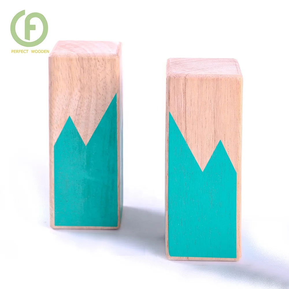 Wooden kubb game set for garden game and outdoor yard game