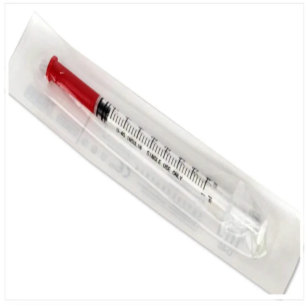 Injection Device Factory Wholesale 0.3ml Pvc Disposable Medical Sterile Colored Insulinsyringe Safety Syringe With Needle