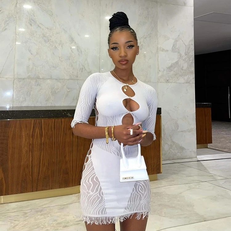 Женские вечерние Клубные новые модные платья пэчворк прозрачный короткий рукав мини с вырезами облегающее сексуальное платье для