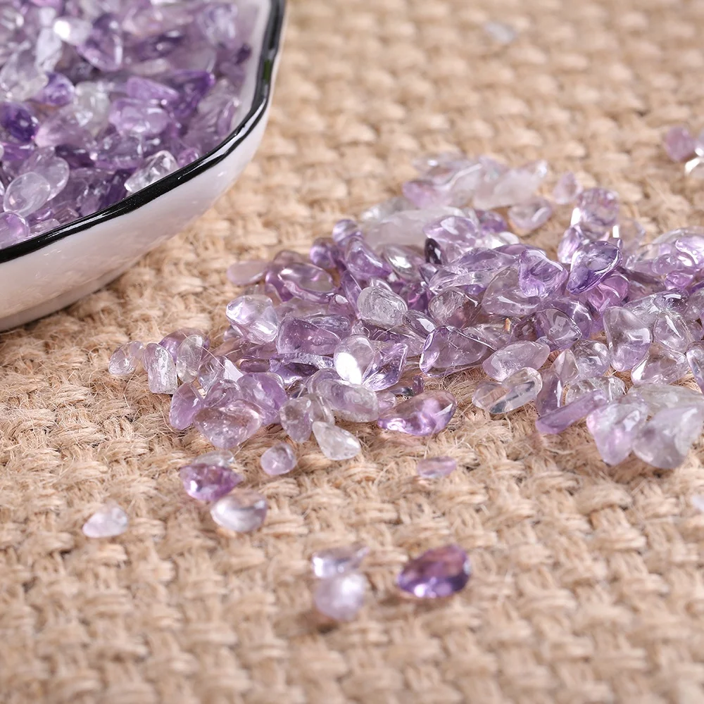 Natural Amethysts Powder Crystal Gravel Rock Raw Gem stone Mineral Fish Tank Bonsai Decoration Energy Stone