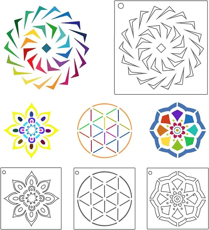 Custom Spray Painting Stencil Template Stencils for Fabric Wood Furniture Decoration Paint Drawing