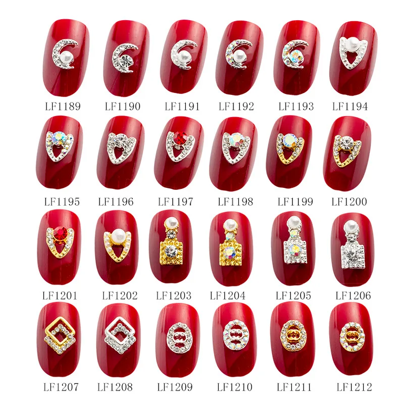 New Design Shine 3D Metal Nail Art Decoration Pearl Rhinestone for DIY Beauty Nail