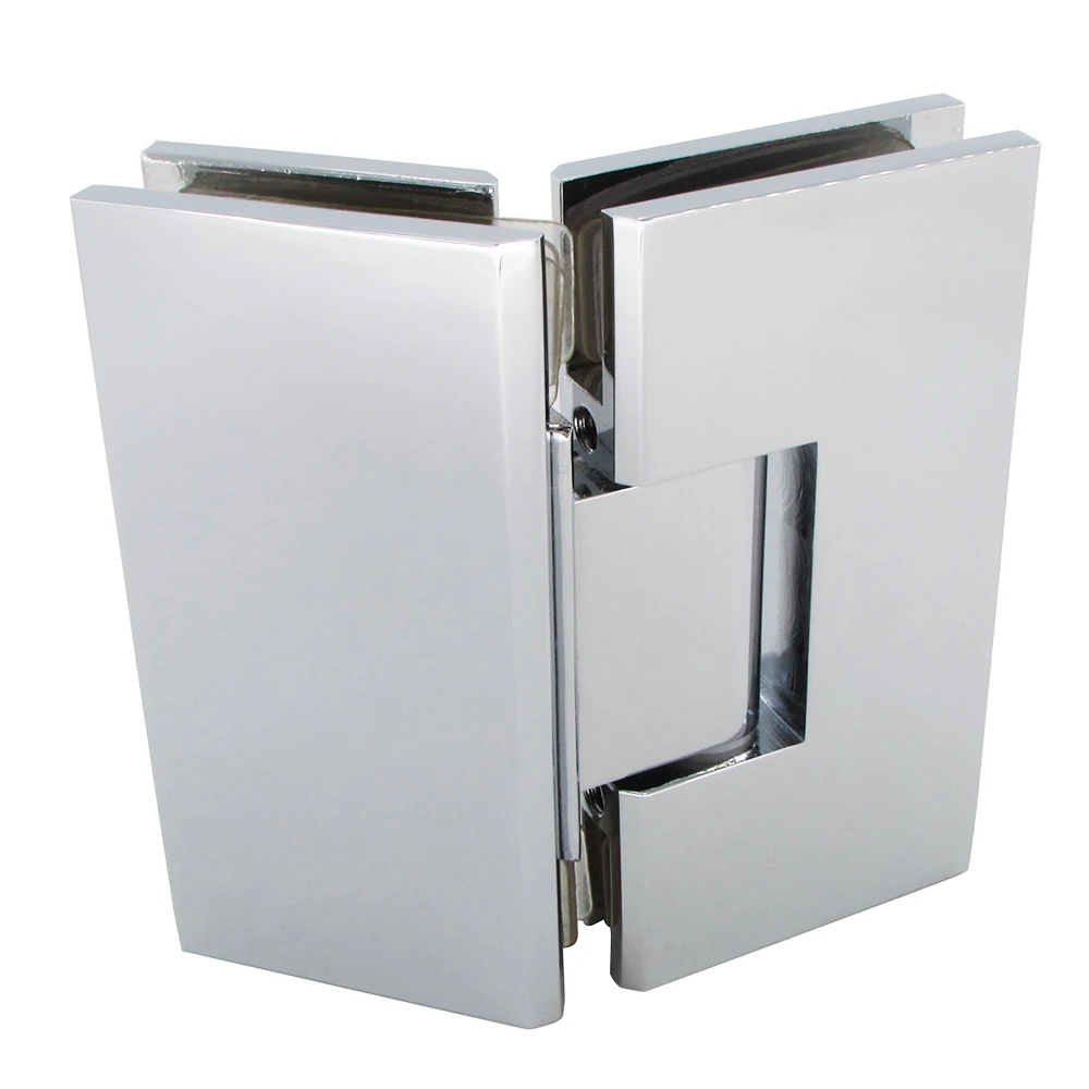 Shower cabin 46*90mm Double Sided 135 degree Spring hinge glass To glass Door Brass Hinge