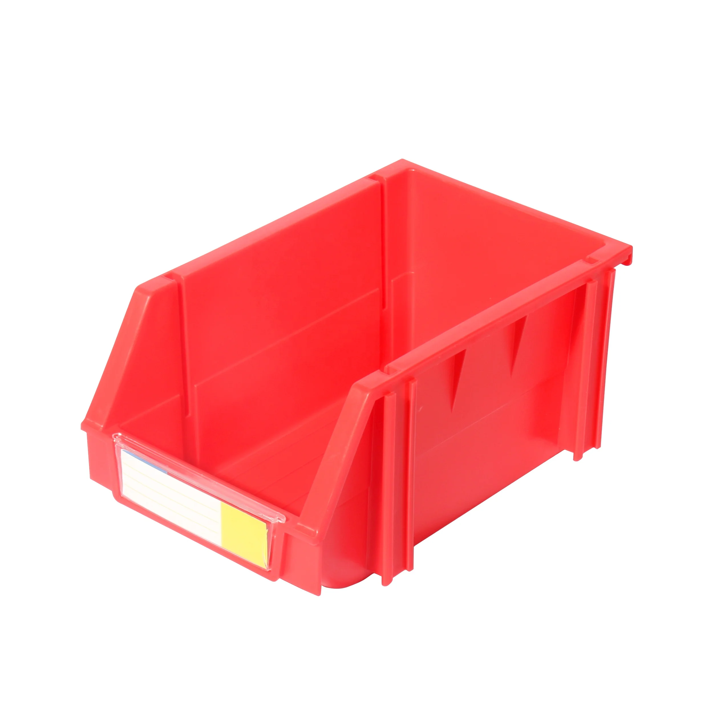 Front opening heavy duty warehouse storage bin plastic stackable storage box picking bin for screws nuts bolts storage