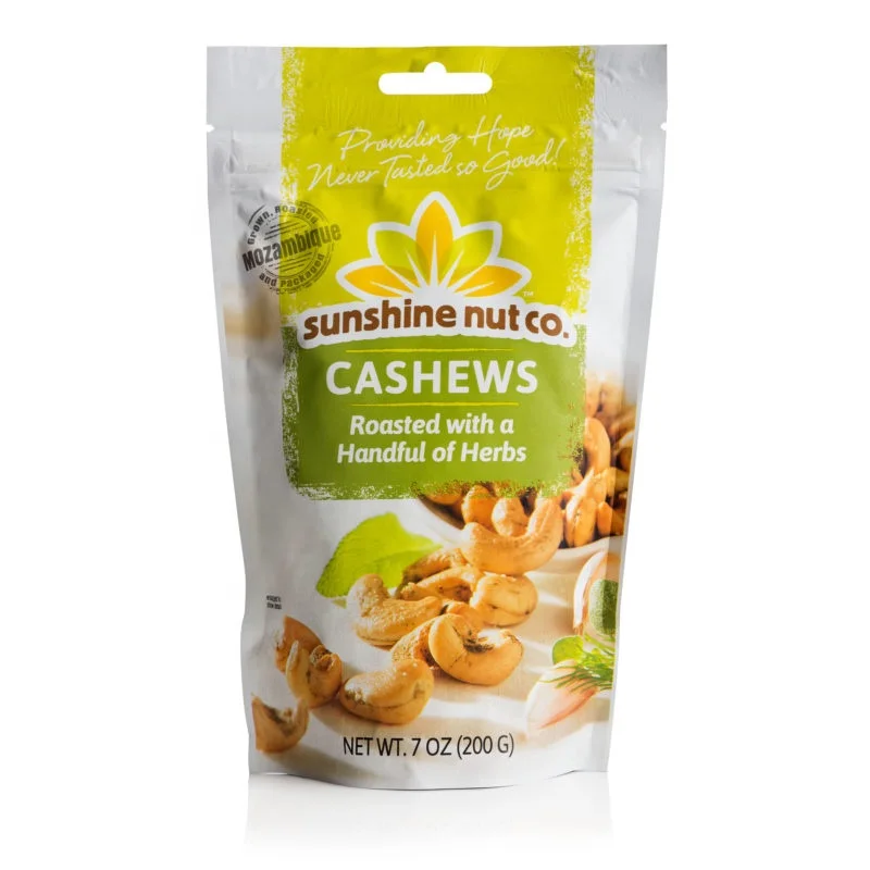 Dried Fruit Roasted Snack Mixed Nuts Almonds Pecan Seeds Walnut zip lock packaging pouch Aluminum Foil Raw cashew nut bags