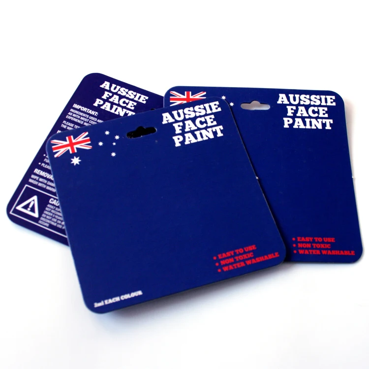 Customized high quality product paper packaging header card and packaging hanging blister cards printing