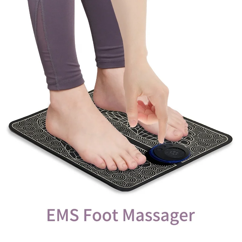 8 Modes Portable Smart USB Vibrating Pulse Electric Ems Foot Massager Pad
