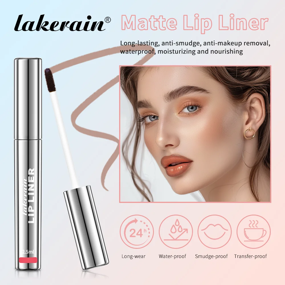 Custom Logo Waterproof Long Lasting Lip Stain High Pigment Vitamin E Hyaluronic Acid Nourishing Matte Peel Off Lip Liner