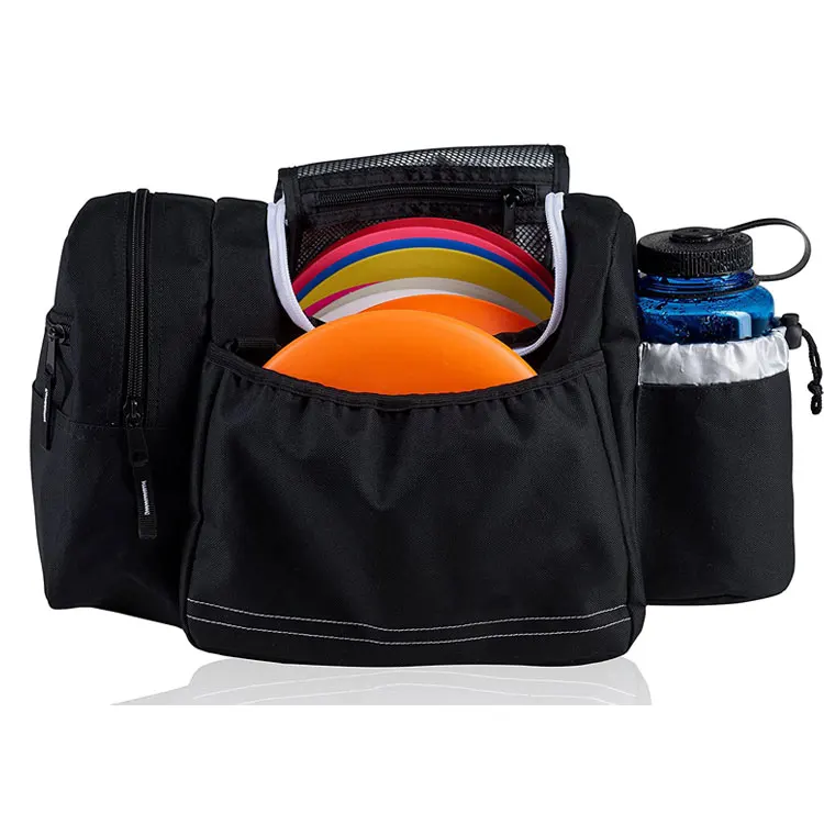 Factory wholesale disc golf carry tote bag frisbee disc golf bag grip with holds 10-14 discs