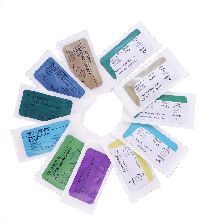 Medical Absorbable Surgical Chromic Catgut Suture with Needle