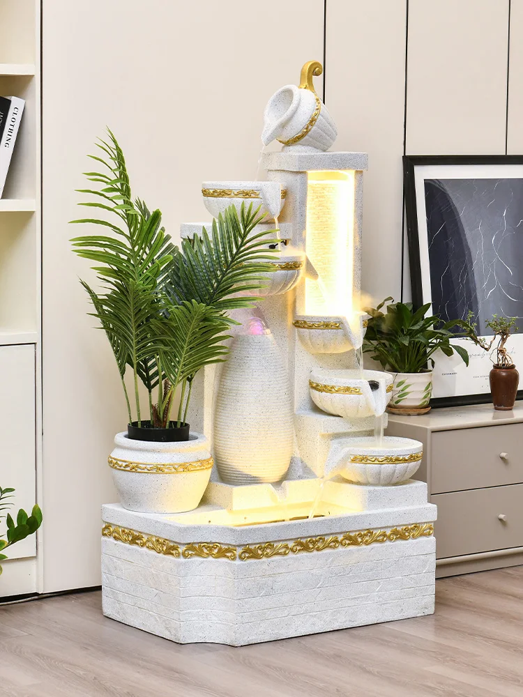 Home Decor Luxury Fiberglass European Style Humidifier Decorative Ornaments Fish Tanks Water Features Smoking Fountain Sculpture