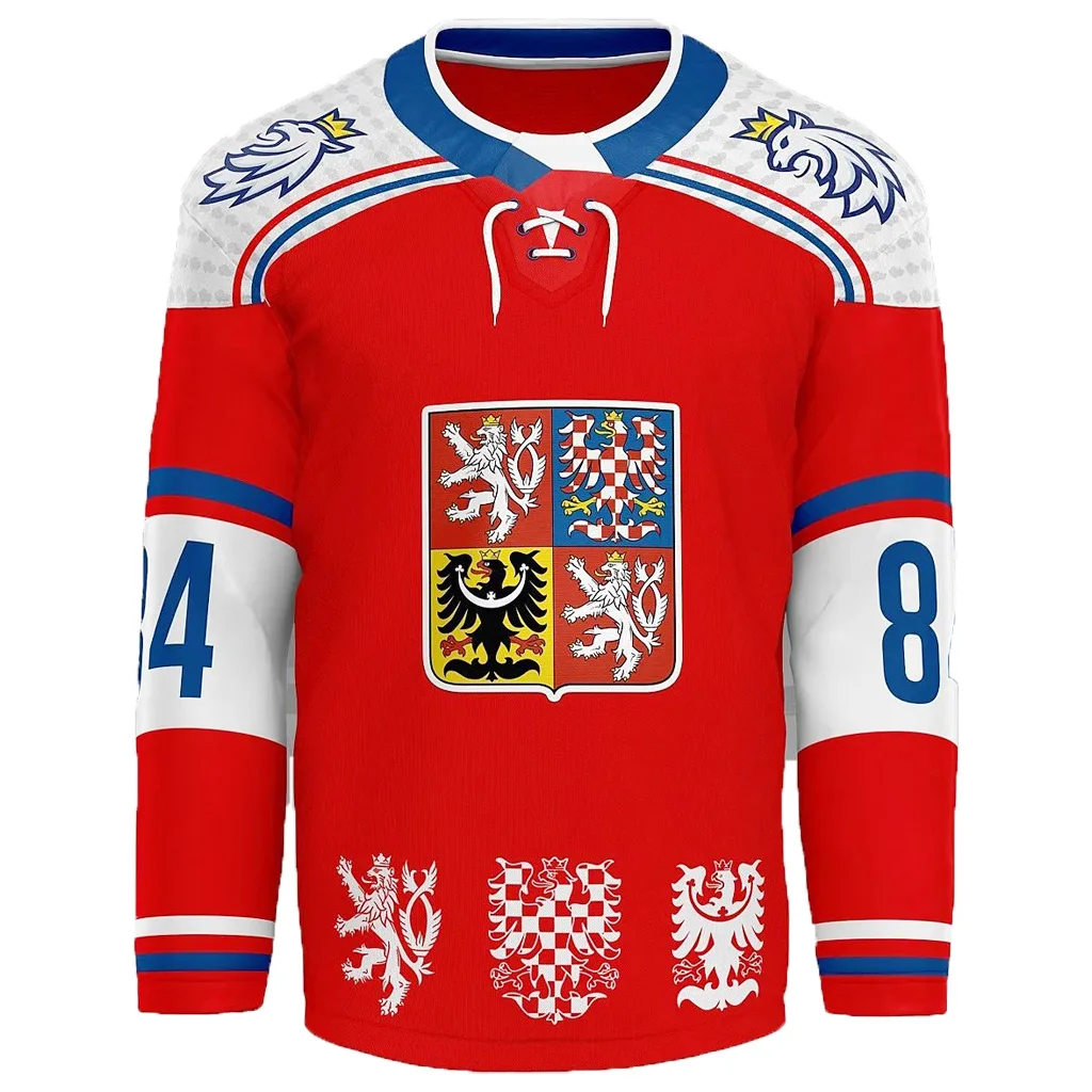 Custom men sublimate ice hockey jersey embroidered