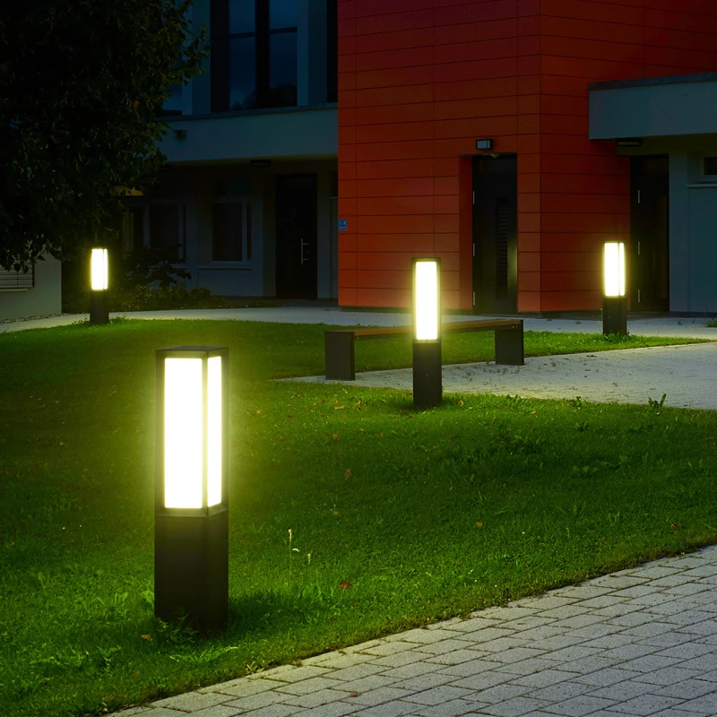 Top Led Morden Outdoor Lighting Post Aluminum IP65 Garden lamp post Street Parking Lot Light Pole Bollard Light
