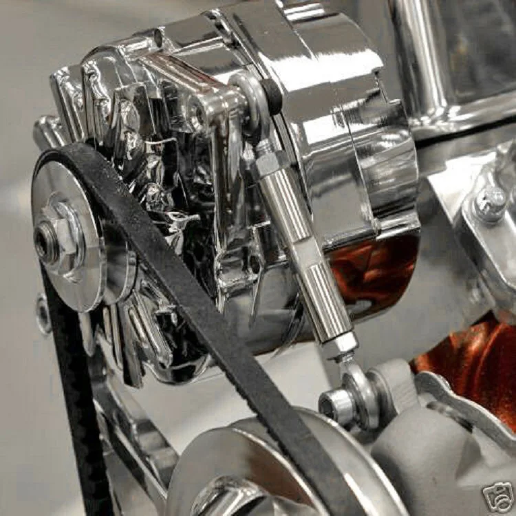 For Chevy SBC 350 Long Water Pump Lwp Aluminum Alternator Bracket Kit Brushed Surface Oxidation